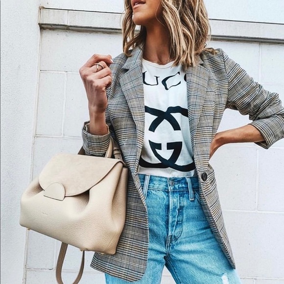 BB Dakota Jackets & Blazers - BB Dakota Heathers Plaid Blazer